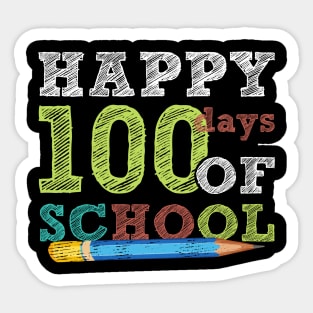 Happy 100 Days Of School Sticker